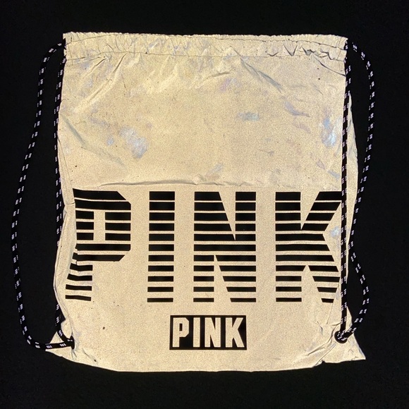 Victoria’s Secret PINK Reflective Silver Drawstring Bag - Picture 3 of 8
